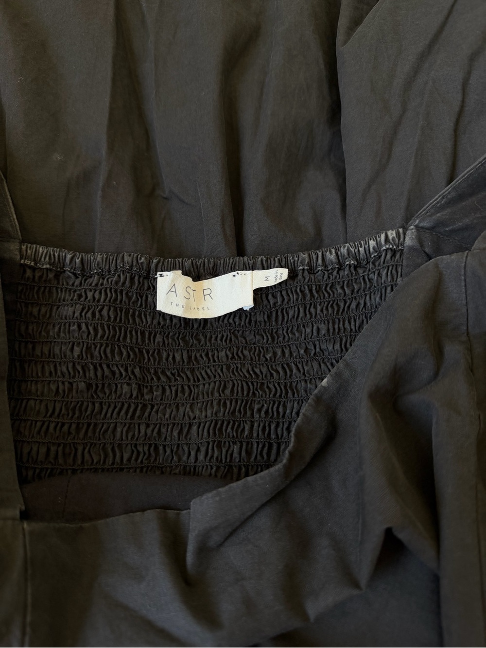 Astr Black Square-Neck Maxi Dress with Puff Sleeves - Picture 2 of 2